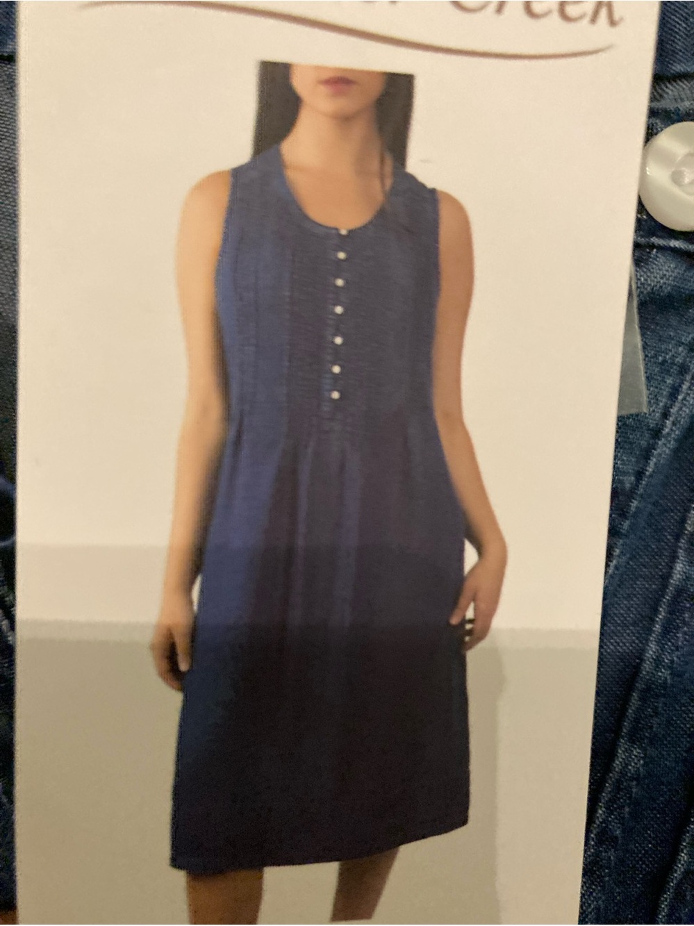 Coldwater Creek Sleeveless Tencel Dress /Pockets Large